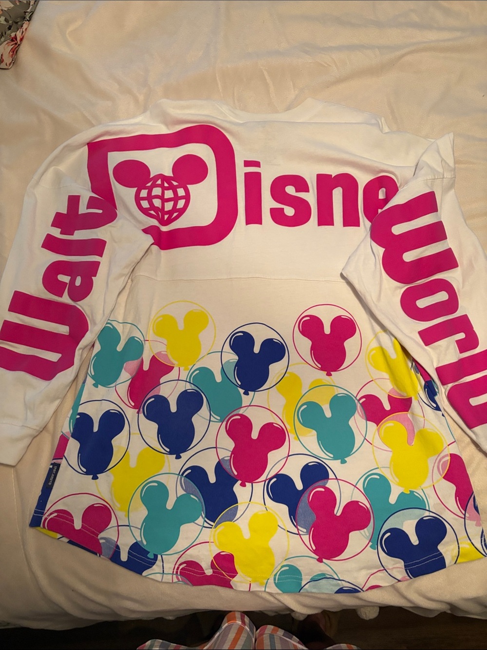 Disney world spirit jersey with Pink, Blue & Yellow Balloon Mickeys - Picture 3 of 5